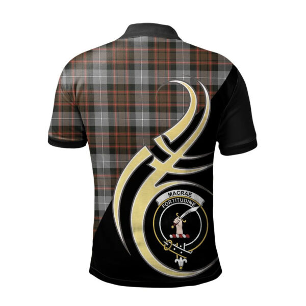 MacRae Hunting Weathered Clan Polo Shirt, Scottish Tartan MacRae Hunting Weathered Clans Polo Shirt Believe In Me Style - Image 2