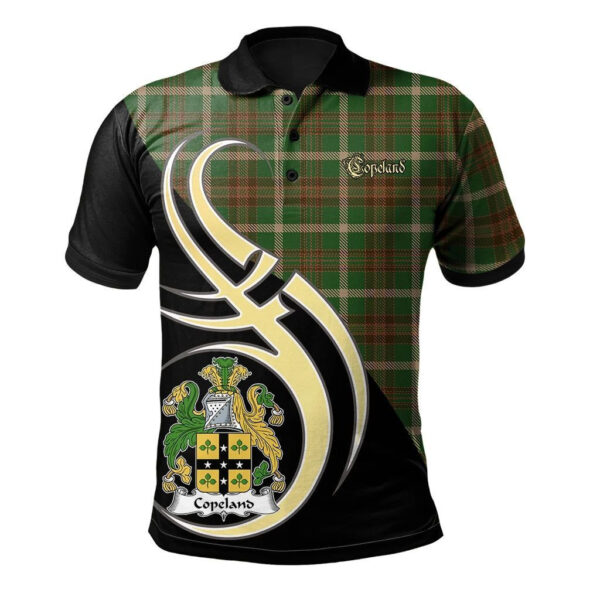 Copeland Clan Polo Shirt, Scottish Tartan Copeland Clans Polo Shirt Believe In Me Style