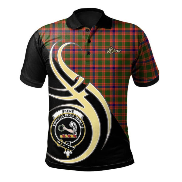 Skene Modern Clan Polo Shirt, Scottish Tartan Skene Modern Clans Polo Shirt Believe In Me Style