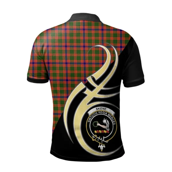 Skene Modern Clan Polo Shirt, Scottish Tartan Skene Modern Clans Polo Shirt Believe In Me Style - Image 2