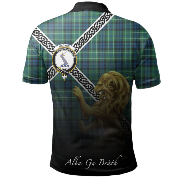 MacNeill of Colonsay Ancient Clan Polo Shirt, Scottish Tartan MacNeill of Colonsay Ancient Clans Polo Shirt Celtic Lion Style - Image 2