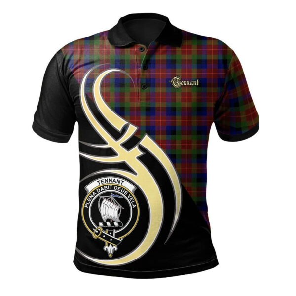 Tennant Clan Polo Shirt, Scottish Tartan Tennant Clans Polo Shirt Believe In Me Style