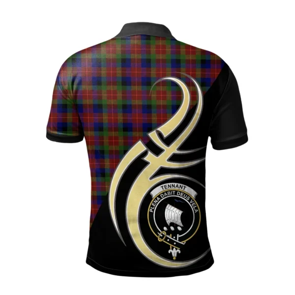 Tennant Clan Polo Shirt, Scottish Tartan Tennant Clans Polo Shirt Believe In Me Style - Image 2