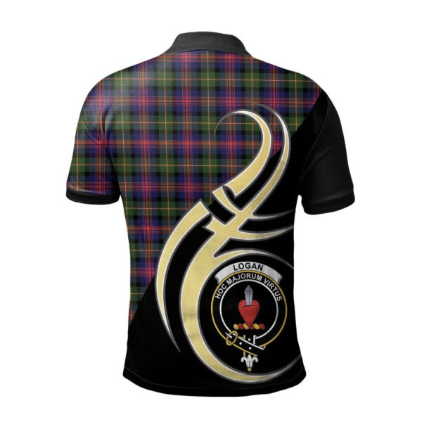 Logan Modern Clan Polo Shirt, Scottish Tartan Logan Modern Clans Polo Shirt Believe In Me Style - Image 2