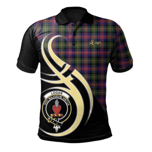 Logan Modern Clan Polo Shirt, Scottish Tartan Logan Modern Clans Polo Shirt Believe In Me Style