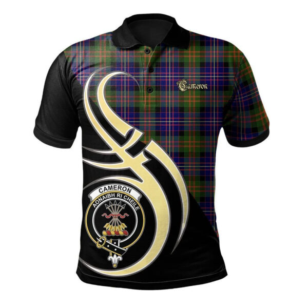 Cameron of Erracht Modern Clan Polo Shirt, Scottish Tartan Cameron of Erracht Modern Clans Polo Shirt Believe In Me Style