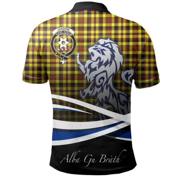 Jardine Clan Polo Shirt, Scottish Tartan Jardine Clans Polo Shirt Crest Lion Style - Image 2