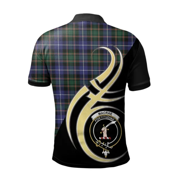 MacRae Hunting Modern Clan Polo Shirt, Scottish Tartan MacRae Hunting Modern Clans Polo Shirt Believe In Me Style - Image 2