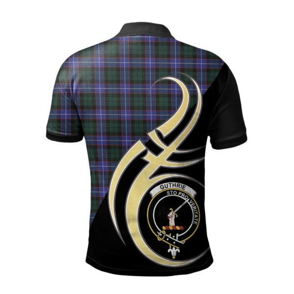 Guthrie Modern Clan Polo Shirt, Scottish Tartan Guthrie Modern Clans Polo Shirt Believe In Me Style - Image 2