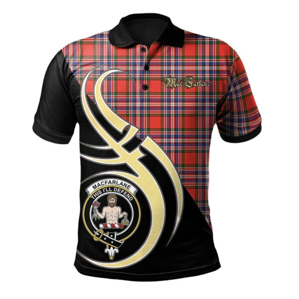 MacFarlane Modern Clan Polo Shirt, Scottish Tartan MacFarlane Modern Clans Polo Shirt Believe In Me Style