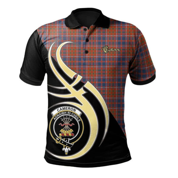 Cameron of Lochiel Ancient Clan Polo Shirt, Scottish Tartan Cameron of Lochiel Ancient Clans Polo Shirt Believe In Me Style