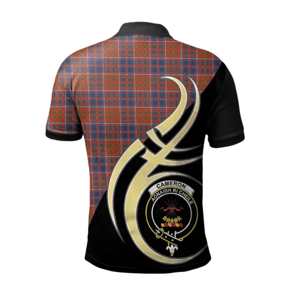 Cameron of Lochiel Ancient Clan Polo Shirt, Scottish Tartan Cameron of Lochiel Ancient Clans Polo Shirt Believe In Me Style - Image 2