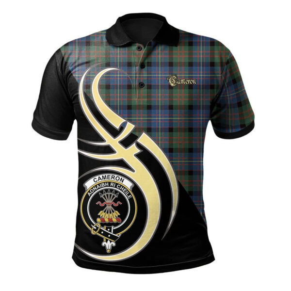 Cameron of Erracht Ancient Clan Polo Shirt, Scottish Tartan Cameron of Erracht Ancient Clans Polo Shirt Believe In Me Style