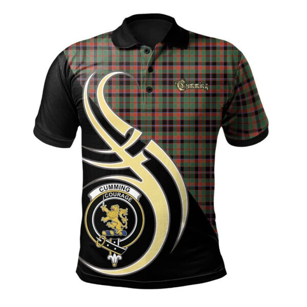 Cumming Hunting Ancient Clan Polo Shirt, Scottish Tartan Cumming Hunting Ancient Clans Polo Shirt Believe In Me Style