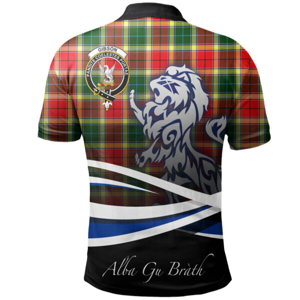 Gibbs Clan Polo Shirt, Scottish Tartan Gibbs Clans Polo Shirt Crest Lion Style - Image 2