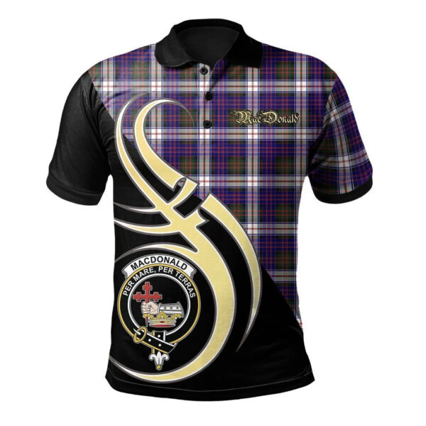 MacDonald Dress Modern Clan Polo Shirt, Scottish Tartan MacDonald Dress Modern Clans Polo Shirt Believe In Me Style