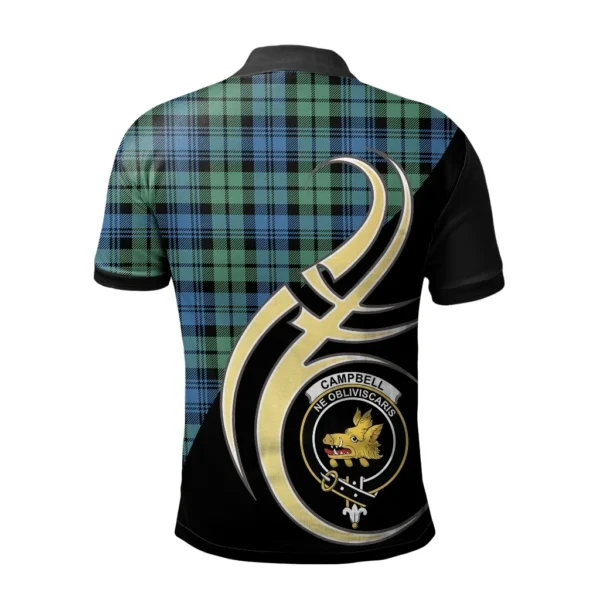 Campbell Ancient 02 Clan Polo Shirt, Scottish Tartan Campbell Ancient 02 Clans Polo Shirt Believe In Me Style - Image 2