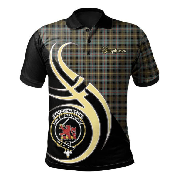 Farquharson Weathered Clan Polo Shirt, Scottish Tartan Farquharson Weathered Clans Polo Shirt Believe In Me Style