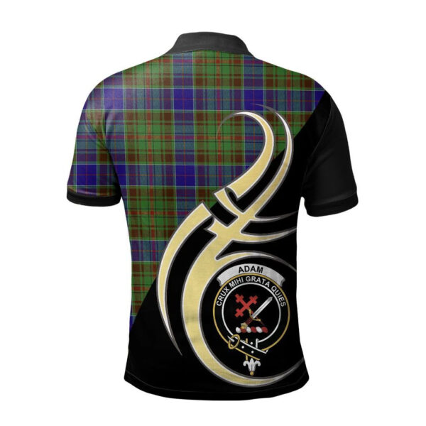 Adam Clan Polo Shirt, Scottish Tartan Adam Clans Polo Shirt Believe In Me Style - Image 2