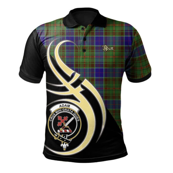 Adam Clan Polo Shirt, Scottish Tartan Adam Clans Polo Shirt Believe In Me Style