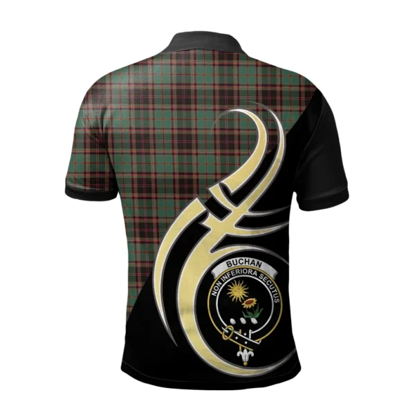 Buchan Ancient Clan Polo Shirt, Scottish Tartan Buchan Ancient Clans Polo Shirt Believe In Me Style - Image 2