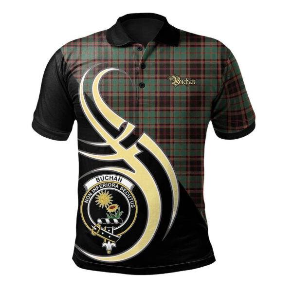 Buchan Ancient Clan Polo Shirt, Scottish Tartan Buchan Ancient Clans Polo Shirt Believe In Me Style