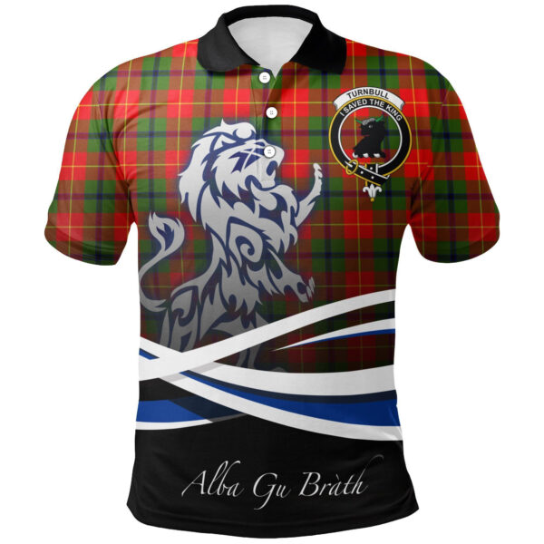 Turnbull Dress Clan Polo Shirt, Scottish Tartan Turnbull Dress Clans Polo Shirt Crest Lion Style