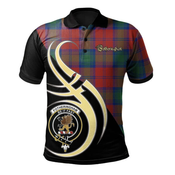 Fotheringham Modern Clan Polo Shirt, Scottish Tartan Fotheringham Modern Clans Polo Shirt Believe In Me Style