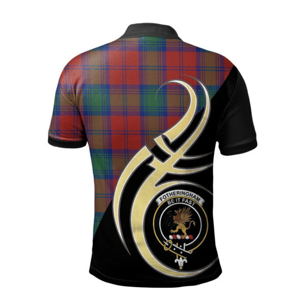 Fotheringham Modern Clan Polo Shirt, Scottish Tartan Fotheringham Modern Clans Polo Shirt Believe In Me Style - Image 2