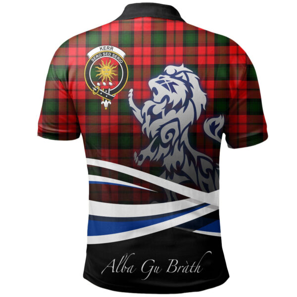 Kerr Modern Clan Polo Shirt, Scottish Tartan Kerr Modern Clans Polo Shirt Crest Lion Style - Image 2