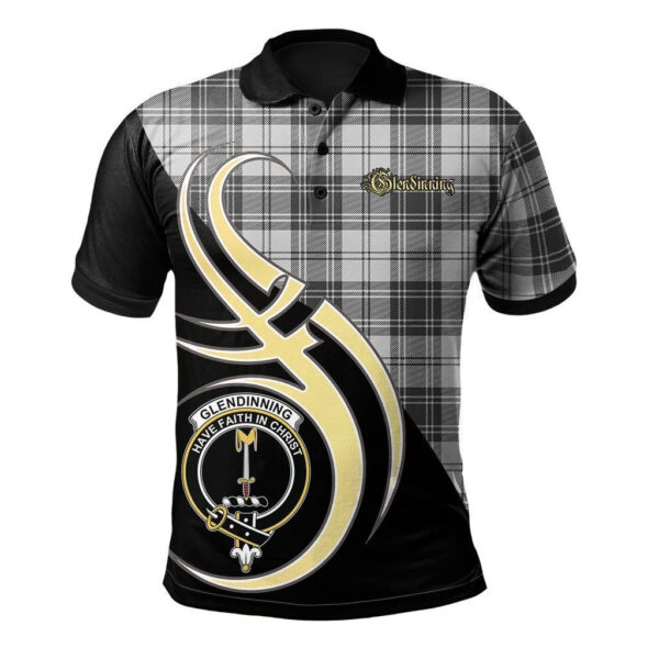 Glendinning Clan Polo Shirt, Scottish Tartan Glendinning Clans Polo Shirt Believe In Me Style