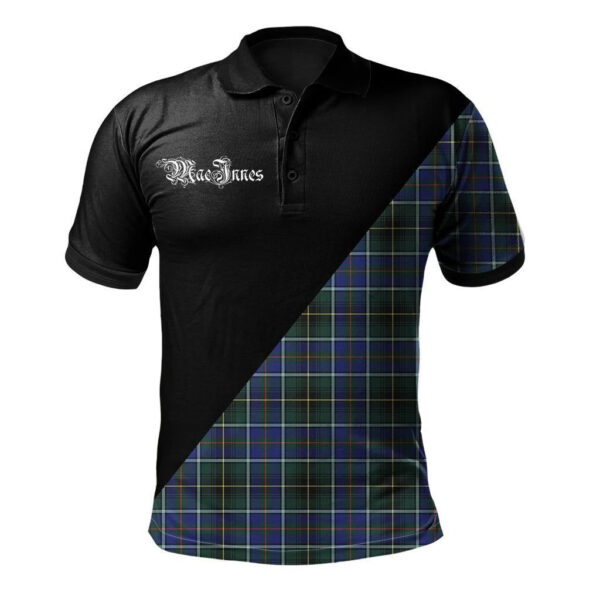 MacInnes Modern Clan Polo Shirt, Scottish Tartan MacInnes Modern Clans Polo Shirt Military Style