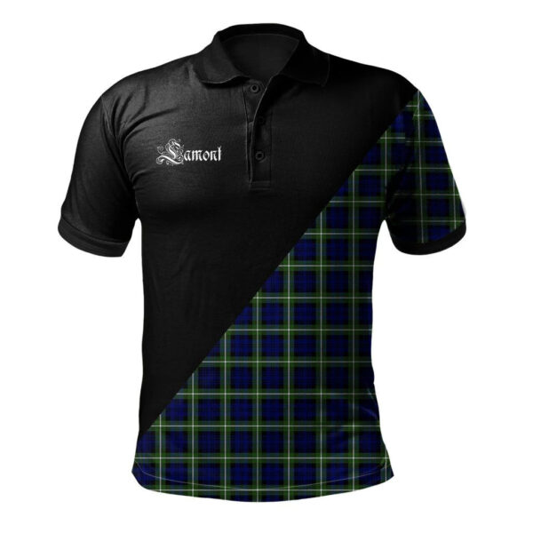 Lamont Modern Clan Polo Shirt, Scottish Tartan Lamont Modern Clans Polo Shirt Military Style