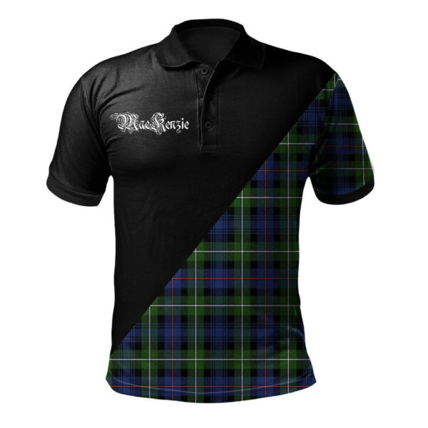 MacKenzie Modern Clan Polo Shirt, Scottish Tartan MacKenzie Modern Clans Polo Shirt Military Style