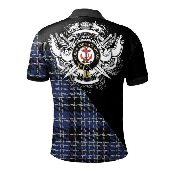 Clark Clan Polo Shirt, Scottish Tartan Clark Clans Polo Shirt Military Style - Image 2