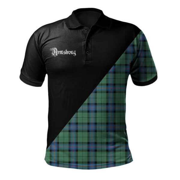 Armstrong Ancient Clan Polo Shirt, Scottish Tartan Armstrong Ancient Clans Polo Shirt Military Style