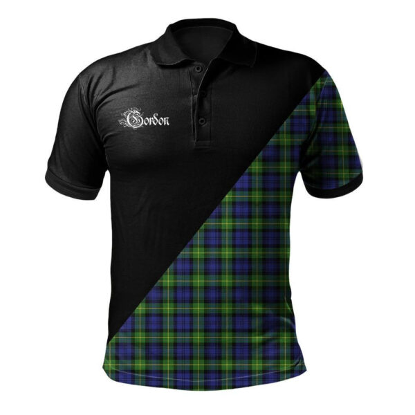 Gordon Modern Clan Polo Shirt, Scottish Tartan Gordon Modern Clans Polo Shirt Military Style