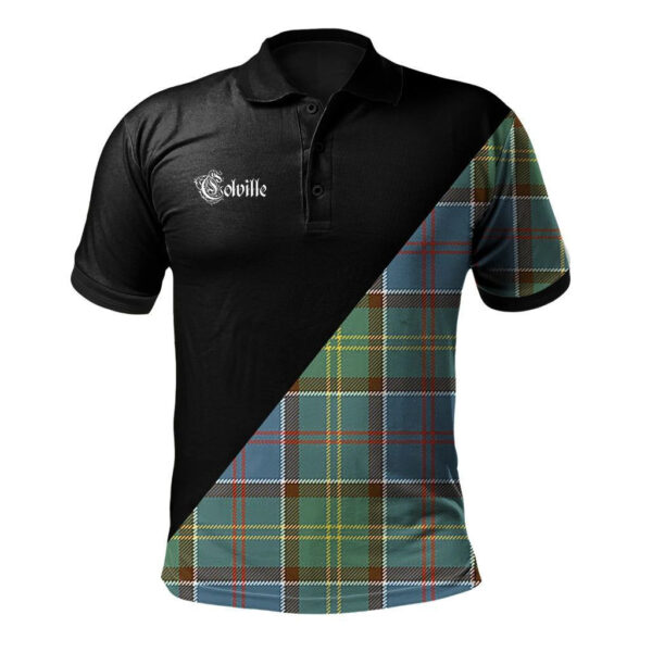 Colville Clan Polo Shirt, Scottish Tartan Colville Clans Polo Shirt Military Style