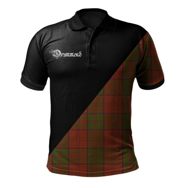 Drummond Clan Clan Polo Shirt, Scottish Tartan Drummond Clan Clans Polo Shirt Military Style