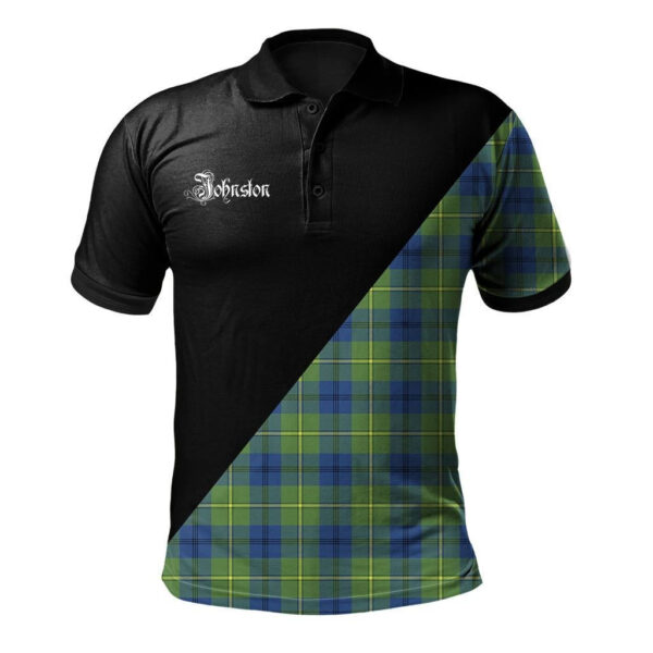 Johnston Ancient Clan Polo Shirt, Scottish Tartan Johnston Ancient Clans Polo Shirt Military Style