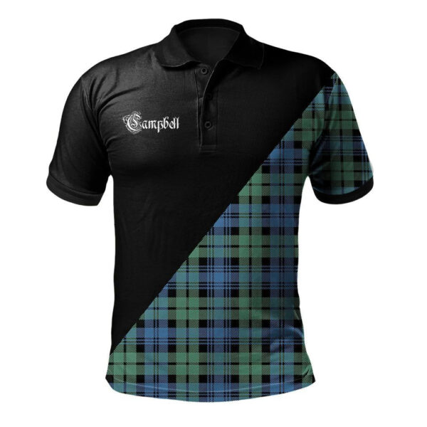 Campbell Ancient 01 Clan Polo Shirt, Scottish Tartan Campbell Ancient 01 Clans Polo Shirt Military Style