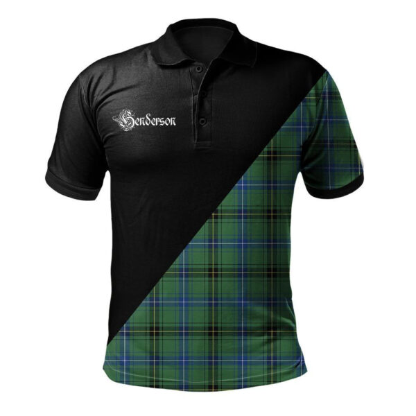 Henderson Ancient Clan Polo Shirt, Scottish Tartan Henderson Ancient Clans Polo Shirt Military Style