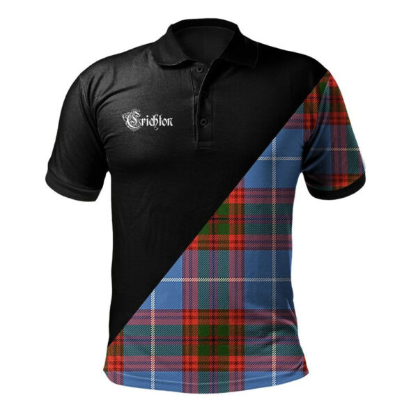 Crichton Clan Polo Shirt, Scottish Tartan Crichton Clans Polo Shirt Military Style