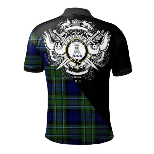 MacCallum Modern Clan Polo Shirt, Scottish Tartan MacCallum Modern Clans Polo Shirt Military Style - Image 2