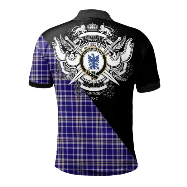 Ochterlony Clan Polo Shirt, Scottish Tartan Ochterlony Clans Polo Shirt Military Style - Image 2