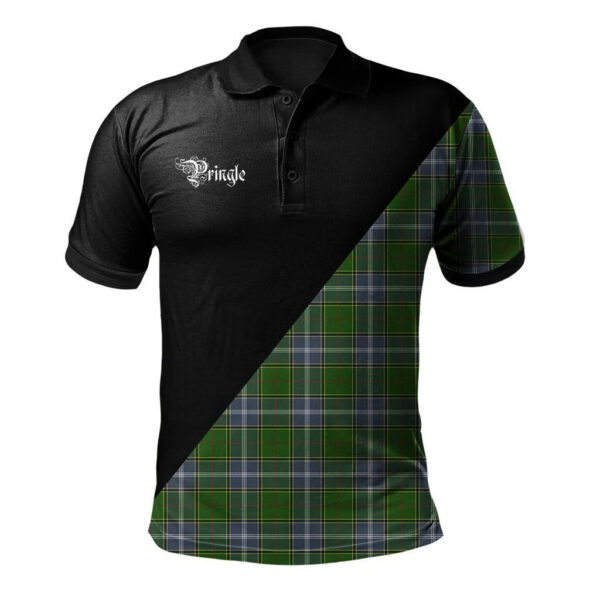 Pringle Clan Polo Shirt, Scottish Tartan Pringle Clans Polo Shirt Military Style