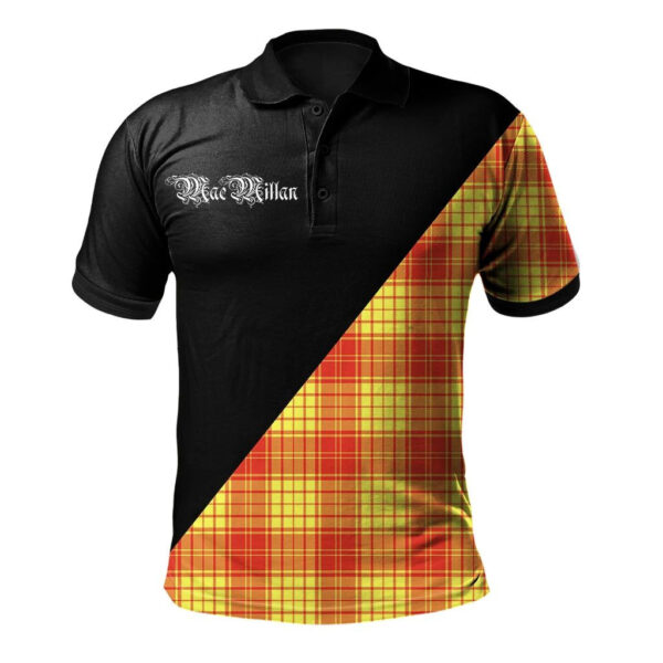 MacMillan Clan Polo Shirt, Scottish Tartan MacMillan Clans Polo Shirt Military Style