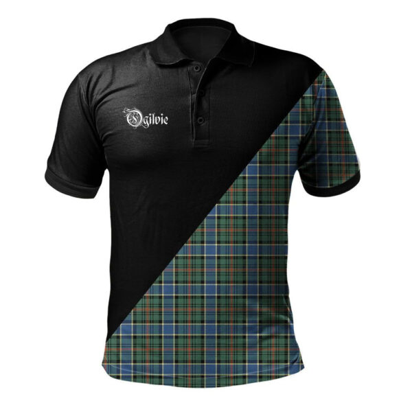 Ogilvie Hunting Ancient Clan Polo Shirt, Scottish Tartan Ogilvie Hunting Ancient Clans Polo Shirt Military Style