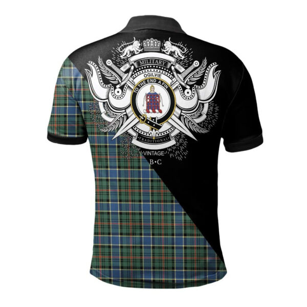 Ogilvie Hunting Ancient Clan Polo Shirt, Scottish Tartan Ogilvie Hunting Ancient Clans Polo Shirt Military Style - Image 2