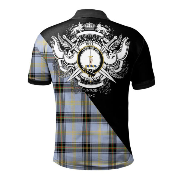 Bell of the Borders Clan Polo Shirt, Scottish Tartan Bell of the Borders Clans Polo Shirt Military Style - Image 2